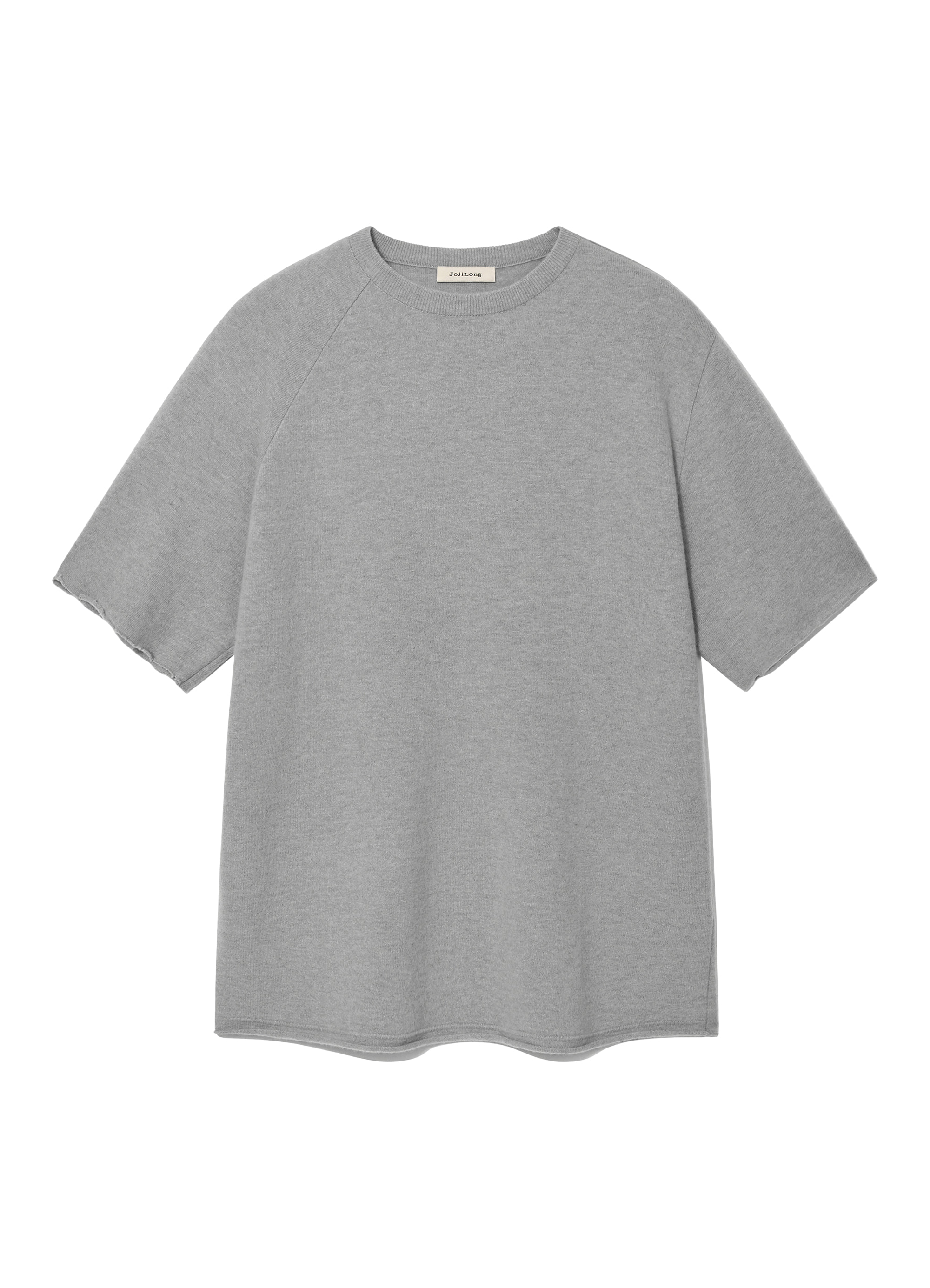 CASHMERE DISTRESSED SLEEVE KNIT GREY